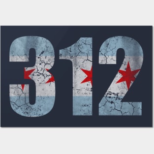 Chicago Flag 312 Posters and Art